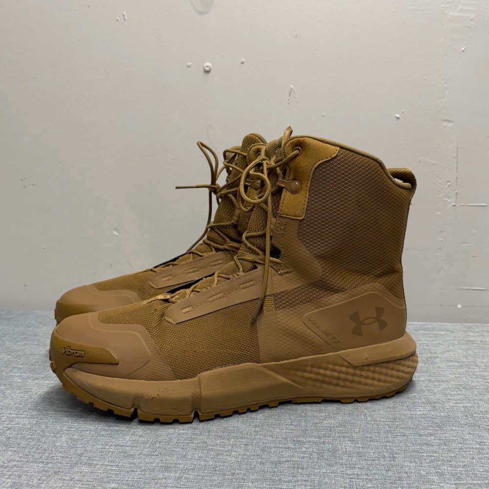 Under Armour Valsetz Tactical Boots Mens 11.5 Coyote Brown Micro G 3027381-200
